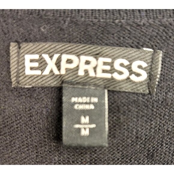 Express Black Open Shoulder Dolman Sleeve Top Medium - Picture 5 of 11